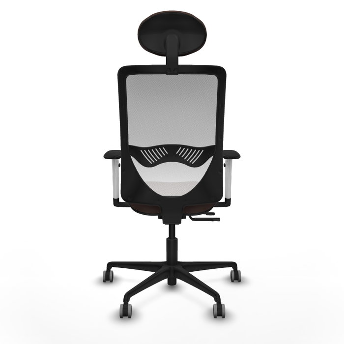 PIQUERAS Y CRESPO Silla de oficina Zulema Marrón oscuro y Blanco PIQUERAS Y CRESPO Silla de oficina Zulema Marrón oscuro y Blanco