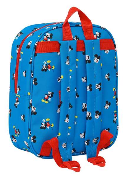 Safta Mochila Guardería 3D Mickey Mouse Bolsillo Red 22x27x10 cm