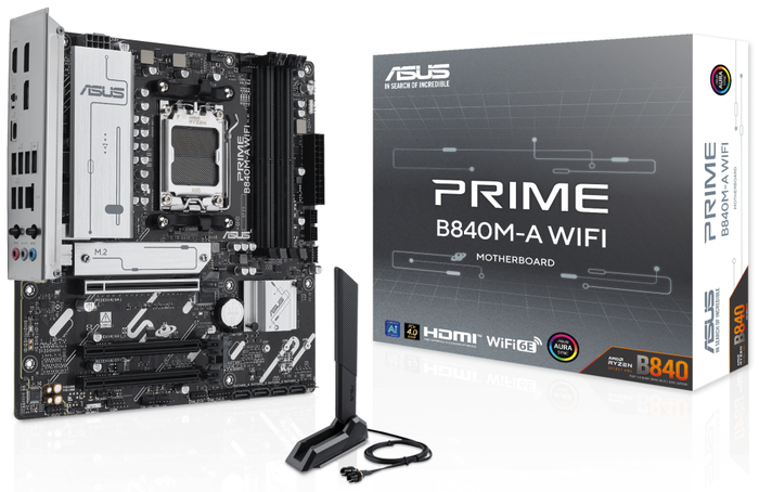ASUS PRIME B840M-A WIFI Micro ATX con Socket AM5 y DDR5 ASUS PRIME B840M-A WIFI Micro ATX con Socket AM5 y DDR5