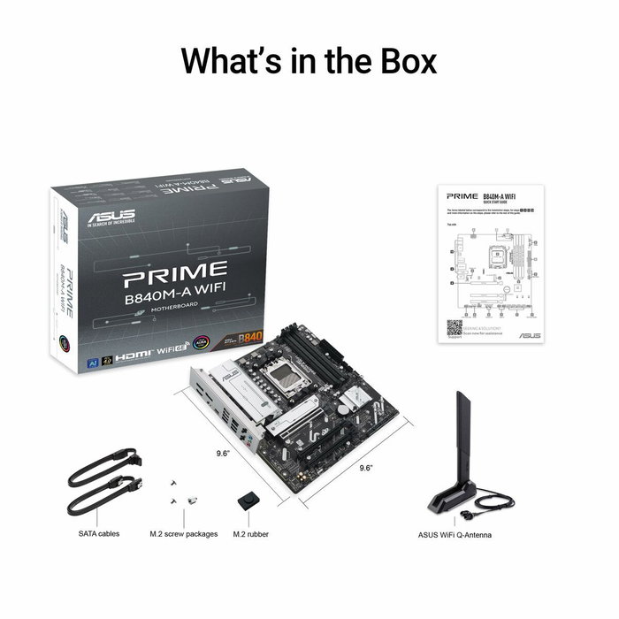 ASUS PRIME B840M-A WIFI Micro ATX con Socket AM5 y DDR5 ASUS PRIME B840M-A WIFI Micro ATX con Socket AM5 y DDR5