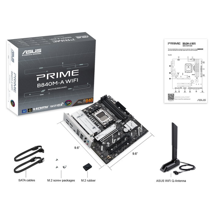 ASUS PRIME B840M-A WIFI Micro ATX con Socket AM5 y DDR5 ASUS PRIME B840M-A WIFI Micro ATX con Socket AM5 y DDR5