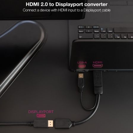 Nano Cable 10.16.0205 Conversor HDMI Macho a DisplayPort Hembra 20cm Negro