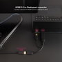 Nanocable Conversor HDMI 2.0 a DisplayPort V1.2 Negro 20 cm