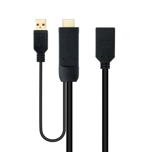 Nanocable Conversor HDMI 2.0 a DisplayPort V1.2 Negro 20 cm