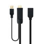 Nanocable Conversor HDMI 2.0 a DisplayPort V1.2 Negro 20 cm