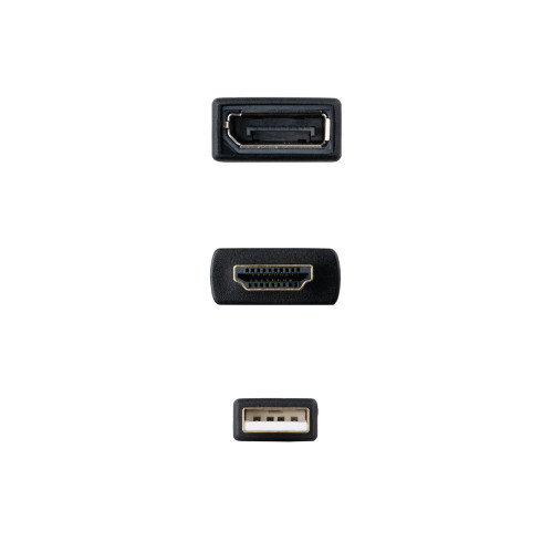 Nanocable Conversor HDMI 2.0 a DisplayPort V1.2 Negro 20 cm