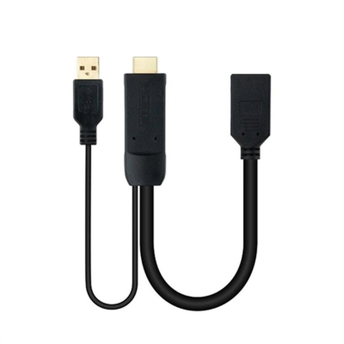 Nanocable Conversor HDMI 2.0 a DisplayPort V1.2 Negro 20 cm