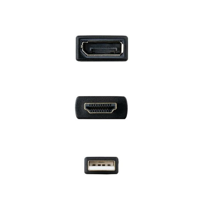 Nanocable Conversor HDMI 2.0 a DisplayPort V1.2 Negro 20 cm
