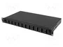 LANBERG FOP1-12SD-LQB Panel de parcheo de fibra óptica 12 puertos 1U Negro de 19 pulgadas