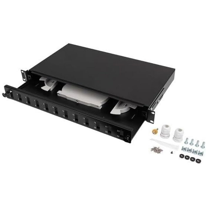 LANBERG FOP1-12SD-LQB Panel de parcheo 1U Negro LANBERG FOP1-12SD-LQB Panel de parcheo 1U Negro