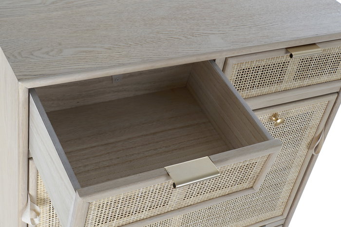 DKD Home Decor Zapatero Paulownia MDF Rejilla Natural