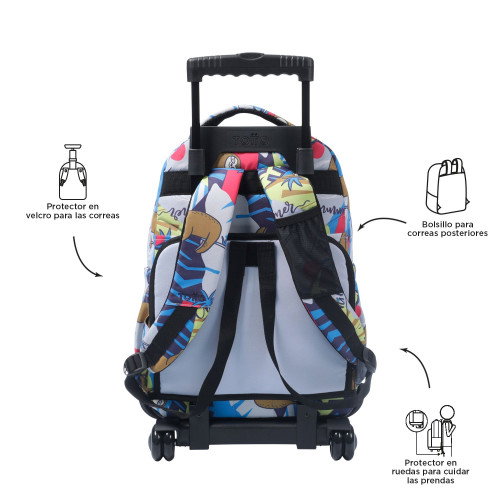 Totto Mochila Escolar Renglones MA03ECO006-2416P-6YB Grande 35L 32x45.5x18 cm