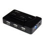 StarTech.com Hub USB 3.2 Gen 1 de 6 Puertos (2x USB 3.0 + 4x USB 2.0) con Puerto de Carga de 2A, Negro - Adaptador Concentrador con Alimentación CC