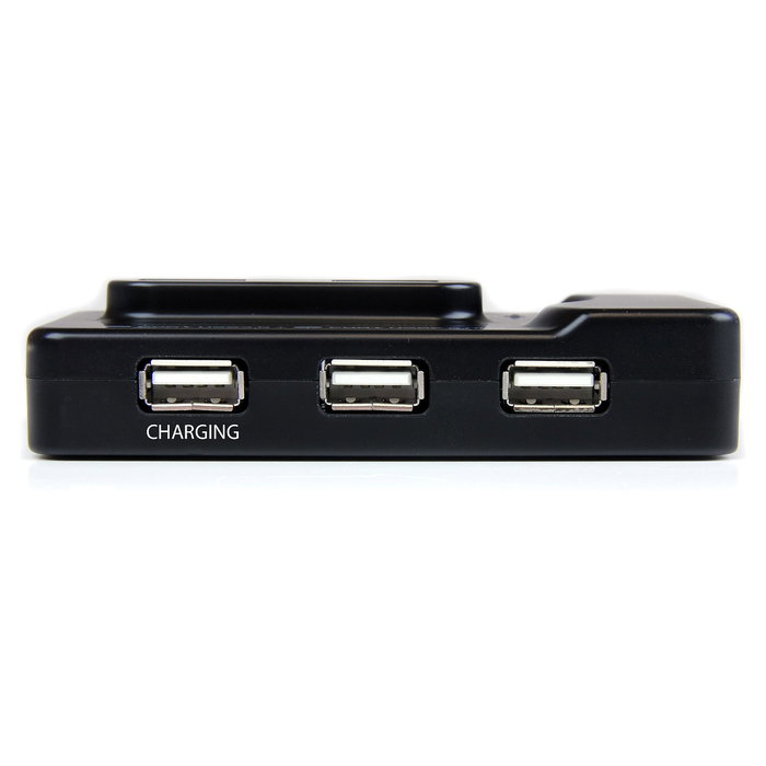 StarTech.com Hub USB 3.2 Gen 1 de 6 Puertos (2x USB 3.0 + 4x USB 2.0) con Puerto de Carga de 2A, Negro - Adaptador Concentrador con Alimentación CC