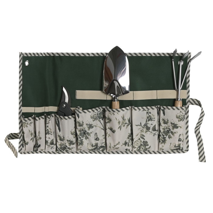DKD Home Decor Cinta de Algodón para Herramientas 54x29x6 Verde y Blanco