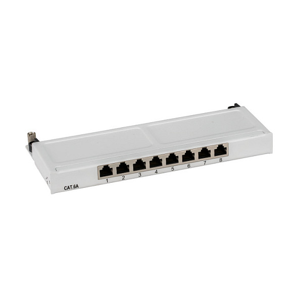 EFB Elektronik Mini-Patchpanel STP 8xRJ45 Cat.6A 0,5HE Gris EFB Elektronik Mini-Patchpanel STP 8xRJ45 Cat.6A 0,5HE Gris