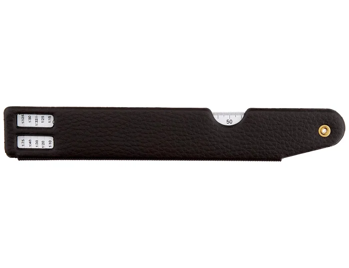 Pardo Escala pardo abanico 10 escalas 15 cm con estuche similpiel