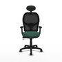 PIQUERAS Y CRESPO Silla de oficina Alocén Bali verde botella con malla negra