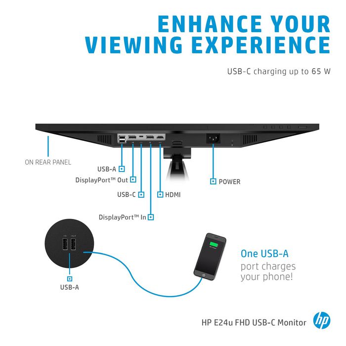 HP E24u G4 FHD USB-C Monitor de 23,8 pulgadas