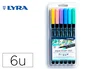 Lyra Aqua Brush Duo Tonos Pastel Estuche de 6 unidades