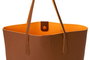 Lucky Bees 1238 Znc Bolsa Tote Marrón y Amarillo, Cuero de Polivinilo, Elegante y Funcional, 42x11x28 cm