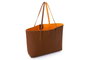 Lucky Bees 1238 Znc Bolsa Tote Marrón y Amarillo, Cuero de Polivinilo, Elegante y Funcional, 42x11x28 cm