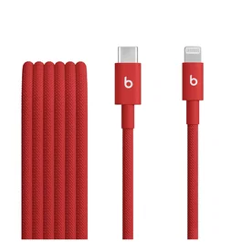 Cable beats usb-c to lightning woven (1.5 m) - rapid red