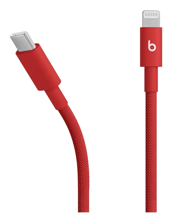 Beats Apple Cable USB-C a Lightning Trenzado 1.5 m Rojo - Compatible con iPhone, iPad, Mac - Carga Rápida