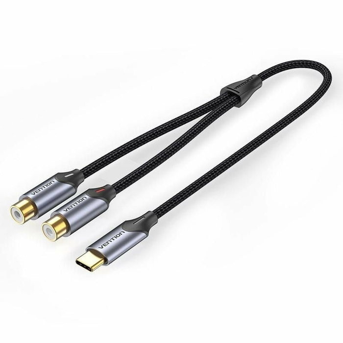 Vention Cable Conversor USB-C Macho a 2x RCA Hembra 1.5m Gris Vention Cable Conversor USB-C Macho a 2x RCA Hembra 1.5m Gris