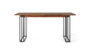 GINER Y COLOMER Mesa de Comedor Rectangular de Palisandro con Patas de Metal 148cm