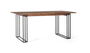 GINER Y COLOMER Mesa de Comedor Rectangular de Palisandro con Patas de Metal 148cm