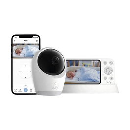 EUFY E21 Monitor de Bebé, Cámara, Negro, Blanco, Batería, Compatible con Smartphone