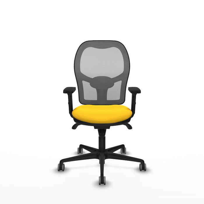PIQUERAS Y CRESPO Silla de oficina Jorquera con mecanismo Sincro, Amarillo y Gris