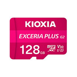 Kioxia LMPL2M128GG2 Tarjeta microSD Exceria Plus 128GB MicroSDXC, Clase 10, UHS-I, 100MB/s Lectura, 65MB/s Escritura, U3, V30, A1