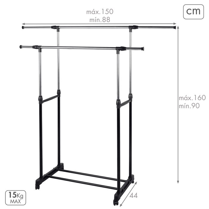 MAX HOME Perchero de ropa extensible