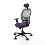 PIQUERAS Y CRESPO Silla de oficina Jorquera con mecanismo Sincro/Traslack Morado y Gris