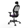PIQUERAS Y CRESPO Silla de oficina Jorquera con mecanismo Sincro/Traslack Morado y Gris