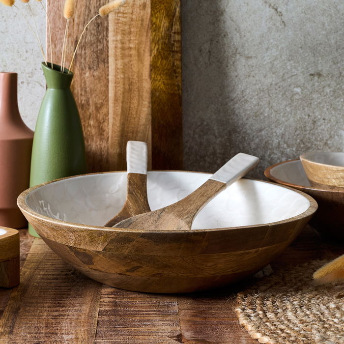 Home Deco Factory Ensaladera Mango Diámetro 33 cm Colección Natural - Nerina Home Deco Factory Ensaladera Mango Diámetro 33 cm Colección Natural - Nerina