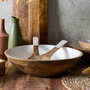 Home Deco Factory Ensaladera Mango Diámetro 33 cm Colección Natural - Nerina