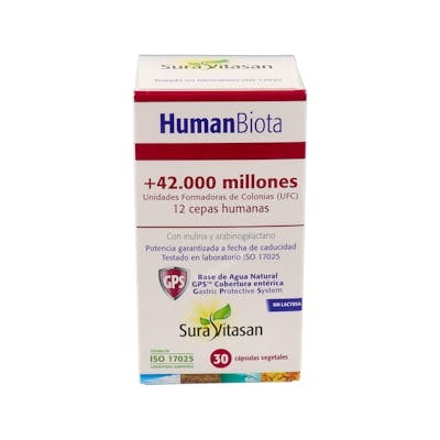 Sura Vitasan Human Biota 30 Cápsulas Vegetales