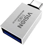 Vision TC-USBC3A Adaptador USB-C (Macho) a USB-A (Hembra) USB 3.2 de 5 Gbps con Conector de Tamaño Completo - Blanco
