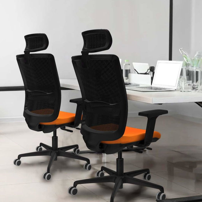 PIQUERAS Y CRESPO Silla de oficina Haches con mecanismo Sincro/Traslack Morado y Negro