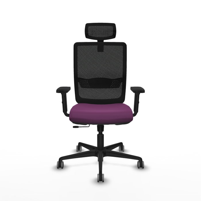 PIQUERAS Y CRESPO Silla de oficina Haches con mecanismo Sincro/Traslack Morado y Negro