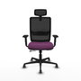 PIQUERAS Y CRESPO Silla de oficina Haches con mecanismo Sincro/Traslack Morado y Negro
