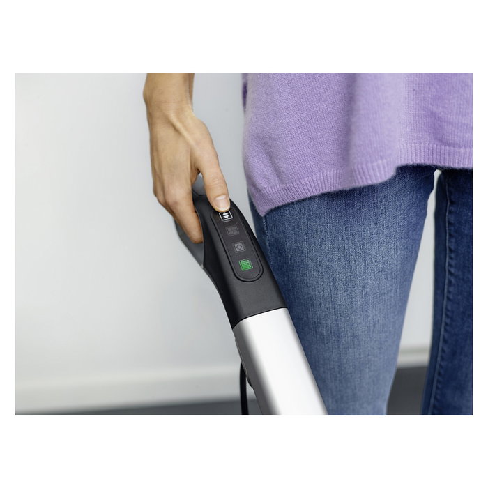 Kärcher SC 3 UPRIGHT Fregona a Vapor, 0.5L Capacidad, 1600W, Calentamiento 30s, 5m Cable, Negro y Blanco