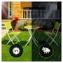 Extralink Conjunto de muebles de jardín Black Forest, Dos sillas + Mesa en Blanco y Verde