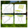 Extralink Conjunto de muebles de jardín Black Forest, Dos sillas + Mesa en Blanco y Verde