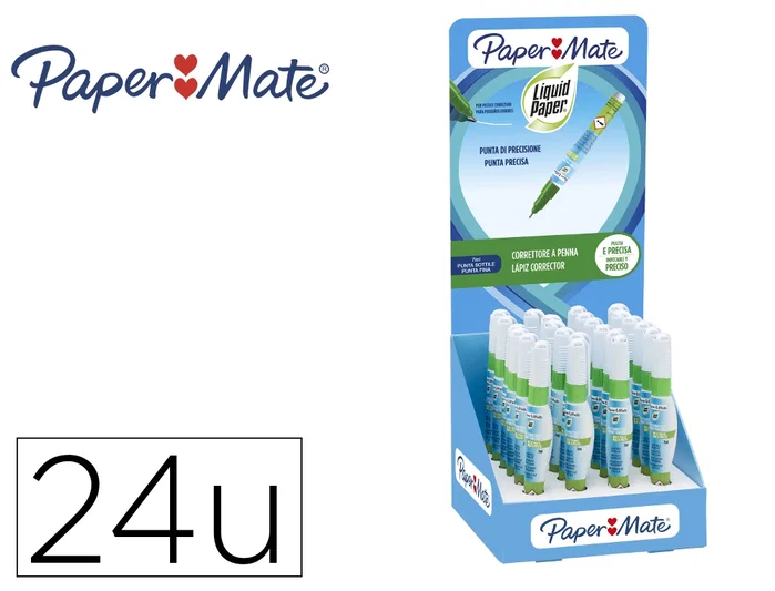 Papermate Expositor de 24 Lápices Correctores de 7 ml Papermate Expositor de 24 Lápices Correctores de 7 ml