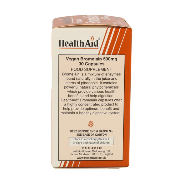 Health Aid Bromelina 500 mg 30 cápsulas