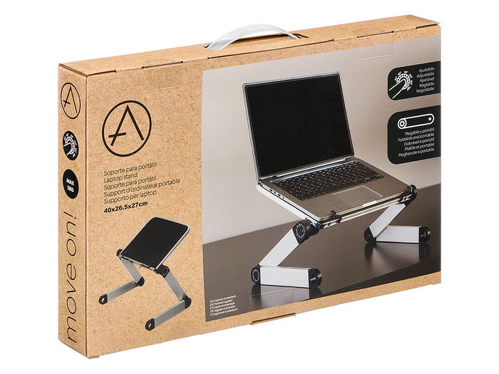 Arte Regal Soporte Plegable para Portatil, de Aluminio, Color Negro o Gris, Dimensiones 40 x 26.5 x 27 cm (Montado) (Set de 6) Arte Regal Soporte Plegable para Portatil, de Aluminio, Color Negro o Gris, Dimensiones 40 x 26.5 x 27 cm (Montado) (Set de 6)